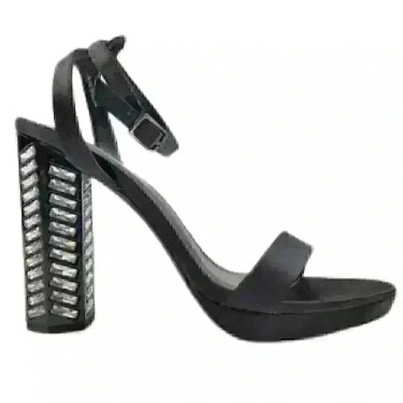 Shi by Journeys Dazzled Black Open Toe Ank… - Picture 2 of 10